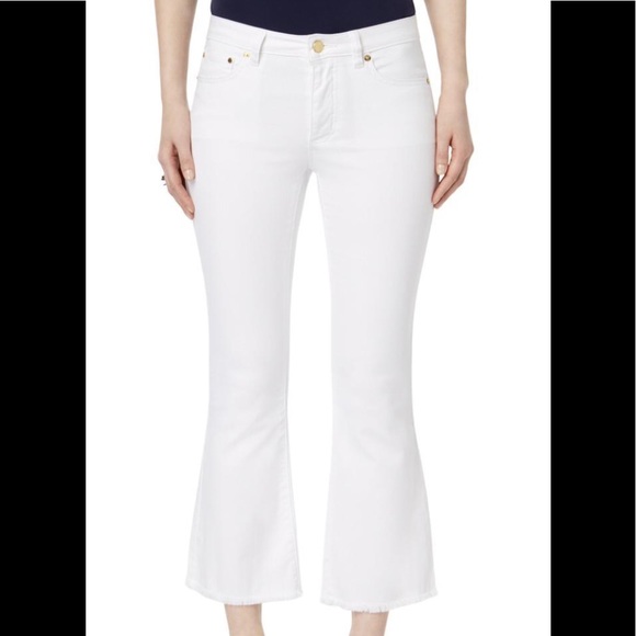 michael kors white flare jeans